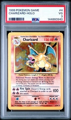 1999 Pokémon Game Charizard Holo #4 PSA 3 VG | eBay