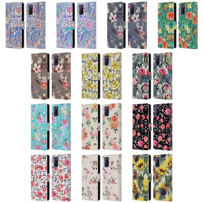 OFFICIAL MICKLYN LE FEUVRE FLORALS LEATHER BOOK WALLET CASE FOR OPPO PHONES