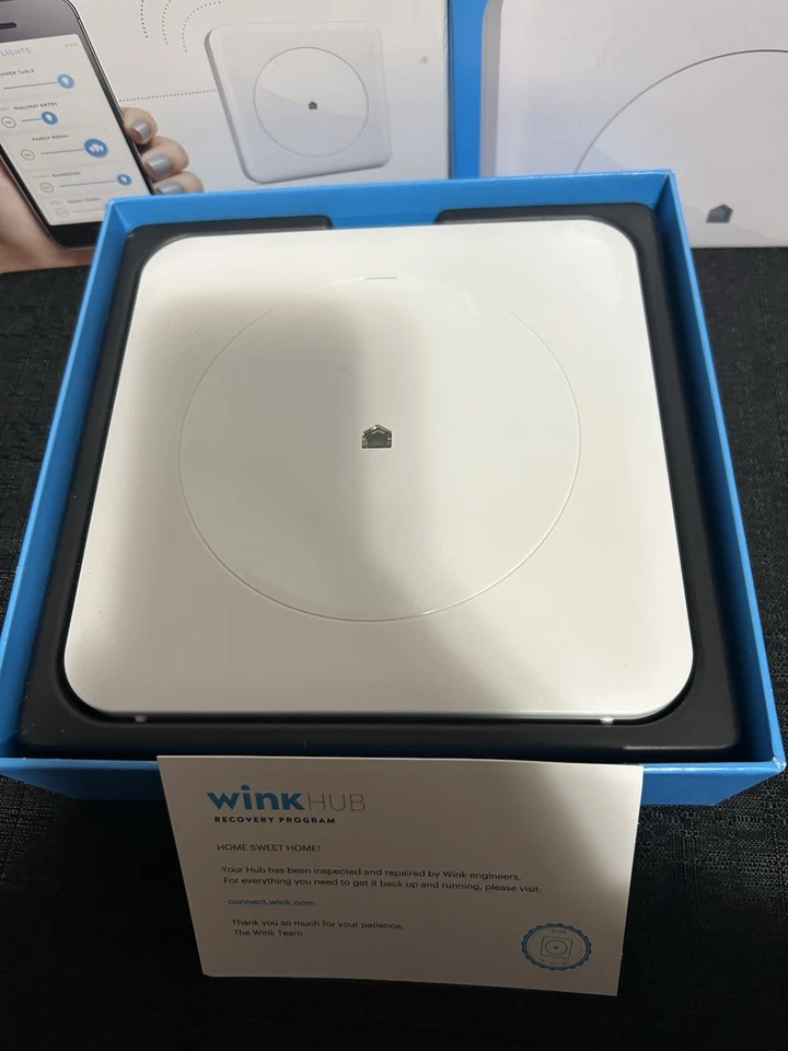 Controlador de hogar inteligente Wink Hub modelo PWHub1 sin probar sin adaptador de corriente Foto 2 de 4