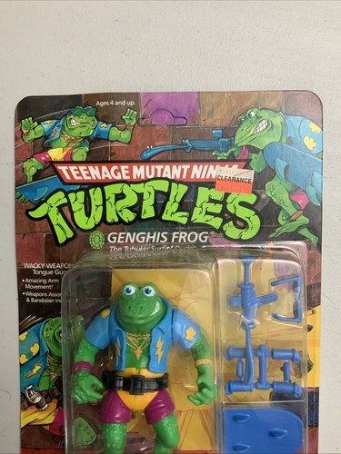 Teenage Mutant Ninja Turtles Gengis Frog TMNT 1989 non perforato - Foto 2 di 13