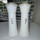 Vintage Tupperware 6.5" White Hourglass Flip Top Salt & Pepper Shakers Set #718 — photo 2