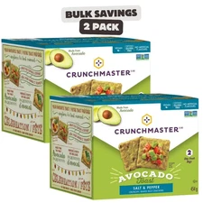 2 Packs Crunchmaster Avocado Toast Crackers With Salt & Pepper 16oz each