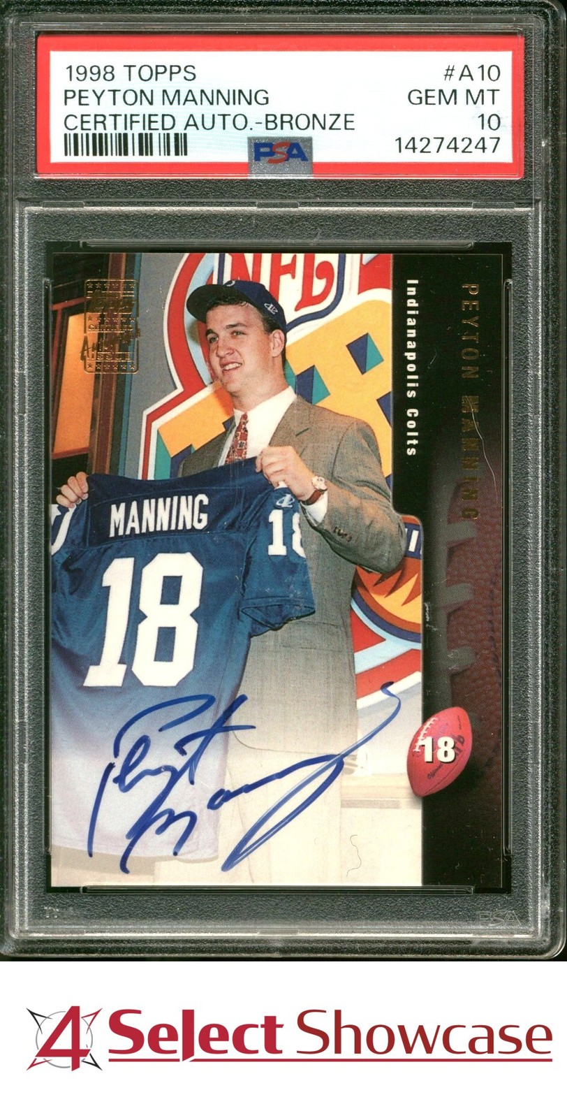 Peyton Manning Topps Certified Autograph #A10 Bronze