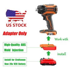1 Adapter for Ridgid 18V Tools To Use for Craftsman New 20V ( V-20 Type) Battery