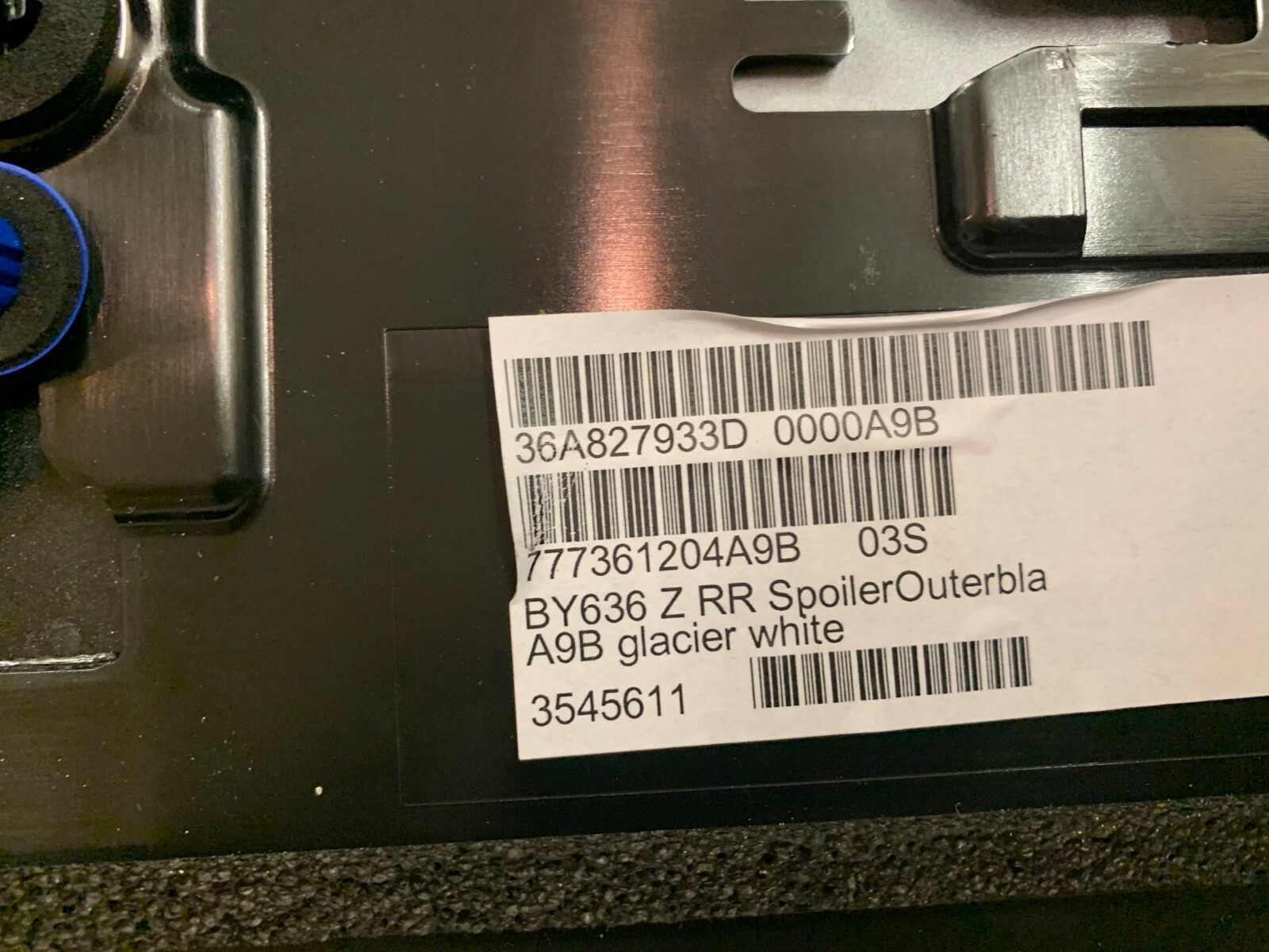  BENTLEY BENTAYGA REAR ROOF SPOILER OEM 36A827933