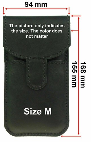 VERTICAL POUCH HAND SEWN OF COWHIDE CASE COVER WITH CARD POCKET FOR APPLE IPHONE - Picture 16 of 41