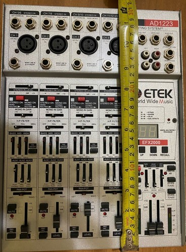 Mixer analogico Etek AD1223 con Digital Multieffect Processor EFX2000 - Foto 11 di 13