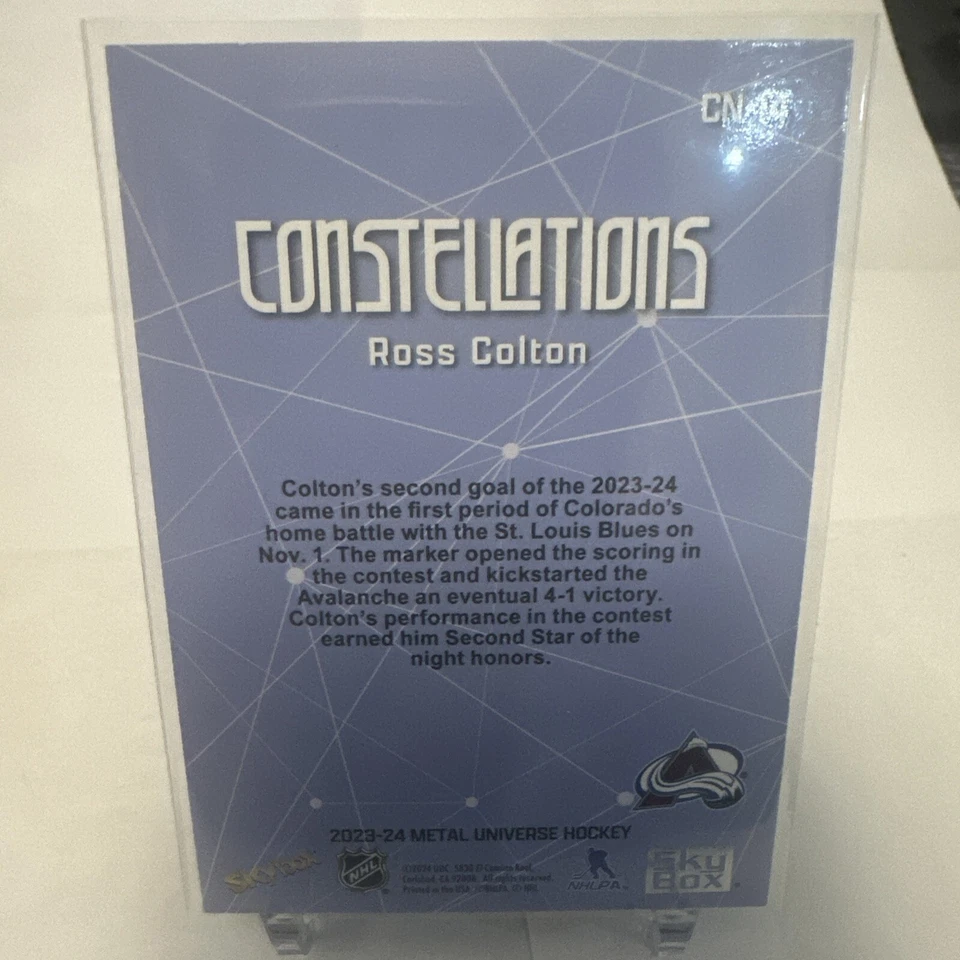 2023-24 Metal Universe Constellations Ross Colton #CN-14 Colorado Avalanche - Image 4 of 4