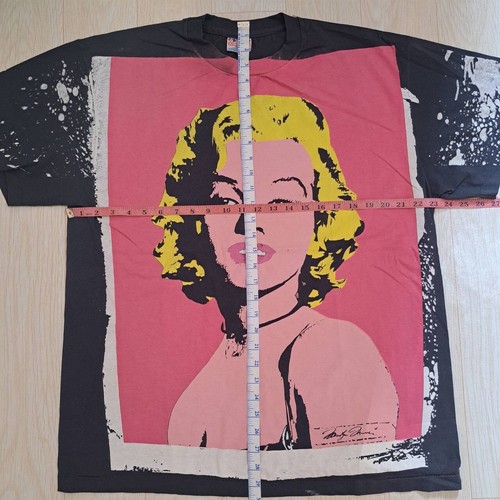 T shirt Marilyn Monroe stile vintage testa di zanzara taglia XL punto singolo nero - Foto 11 di 11