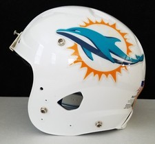 Miami Dolphins NFL Team-Issued Used Helmet -  No Facemask & Size Medium - M31