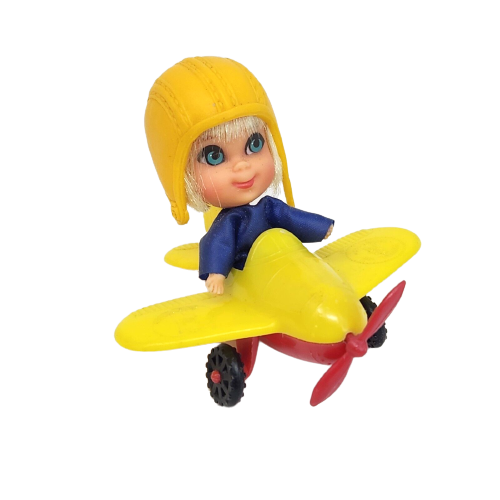1960年代製マテル社MATTELリトルキッドル人形フィギアビンテージ昭和ドール VINTAGE 1966 MATTEL LIDDLE KIDDLES WINDY FIDDLE DOLL W/ RED