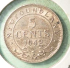 1942 Newfoundland 5 Cents — photo from another recent sale