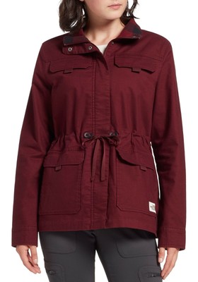 maroon utility jacket