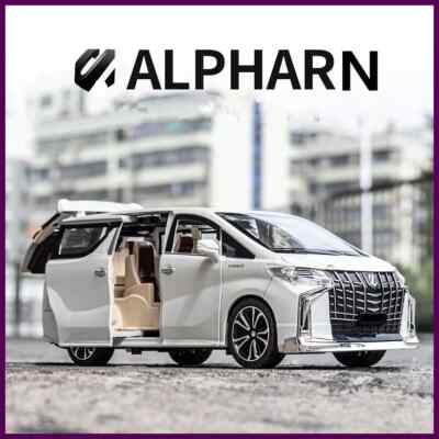 1:24 ToYo Alphard MPV Alloy Car Model Diecasts Toy Hobby Collection Sound Light