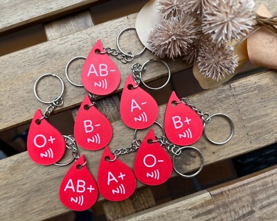 Blutgruppen NFC-Schlüsselanhänger | Notfallkontakt, Geschenk, 3D-gedruckt