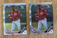 2019 Bowman Chrome Prospects Hunter Greene Chrome Base + Mojo Refractor REDS