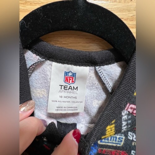 NFL 18 Months Girl / Boy' Team Apparel NFL Football Team Logo Pajama Sleeper - Picture 5 of 5