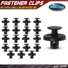 20Pcs 7mm Nylon Front Fender Bumper Retainer Clips Push-Type for Toyota Pontiac