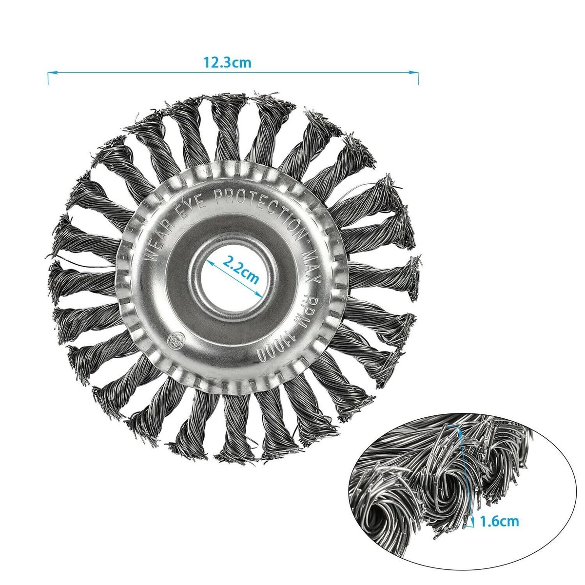 2tlg Zopfbürsten Set 125mm Für Flex & Winkelschleifer – Drahtbürste Gezopft, Rund