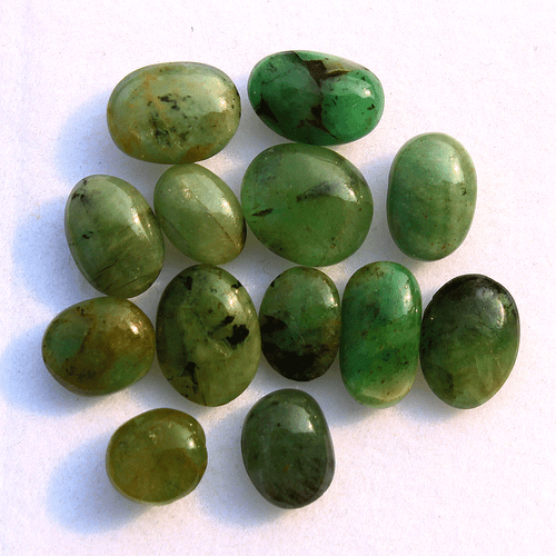 13 Pcs Natural Zambian Emerald Untreated 9mm-12mm Oval Cabochon Loose Gemstones - Picture 8 of 15