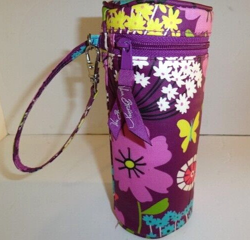 Vera Bradley Bottle Caddy Thermal Insulated Bag Can Cooler Flutterby Print