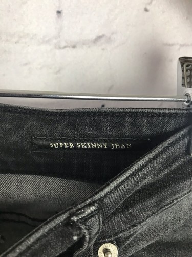 Pantalones de mezclilla para mujer Abercrombie & Fitch súper ajustados talla 31 grises AAQ - Imagen 9 de 12