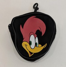 VTG WB Woody Woodpecker Universal Studios Black Zip Purse Wallet 1996