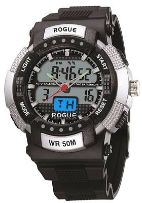 Rogue RG10361SL Sport Chronograph Men's Analog Digital Black Resin Strap