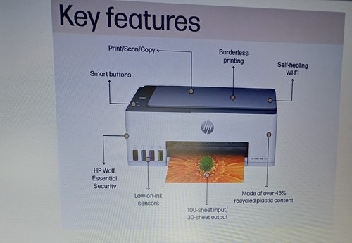 HP Smart Tank Plus 5105 EcoTank Wireless All-In-One Inkjet Photo Printer - Picture 3 of 4