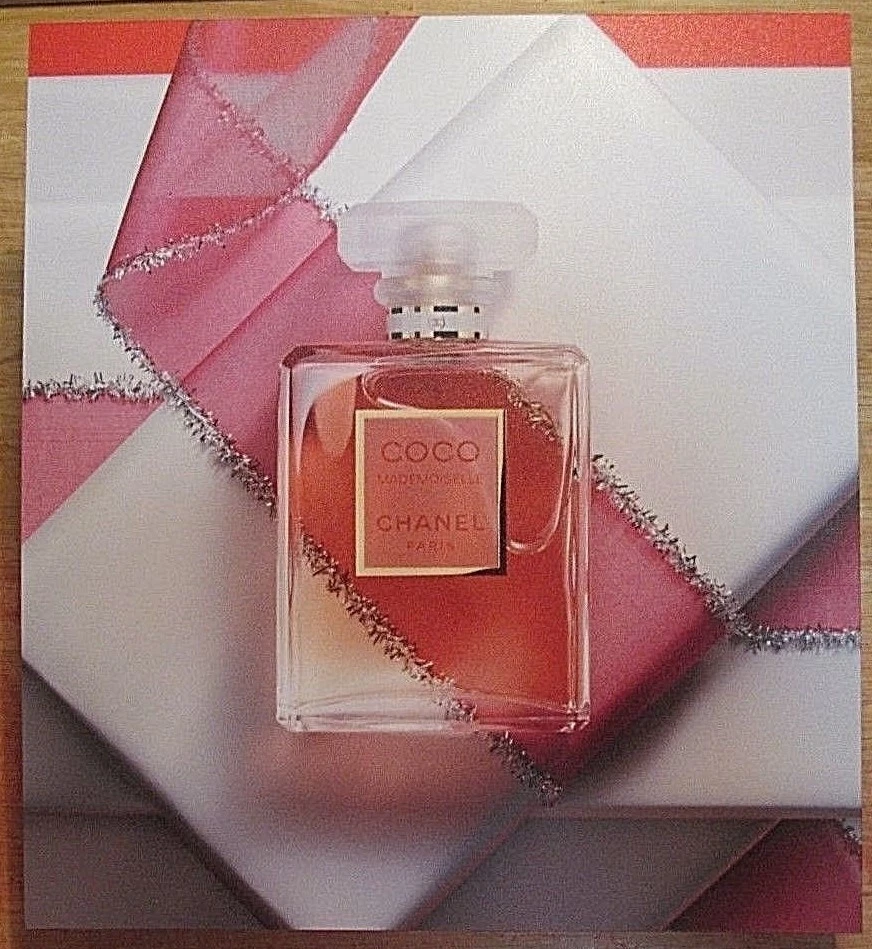 CHANEL COCO MADEMOISELLE PERFUME STORE DISPLAY PLASTIC 9 X 10 SIGN RARE