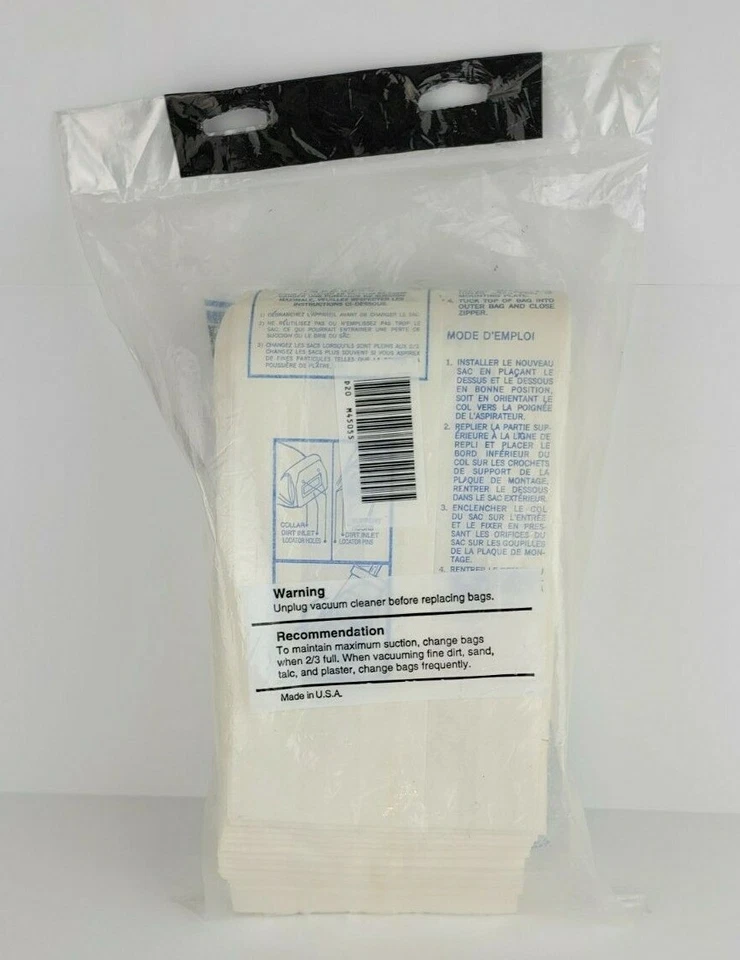 Eureka Ultra Upright Bags Style Z D20 M45055 Made In USA Sold By Sears  - Image 2 of 2