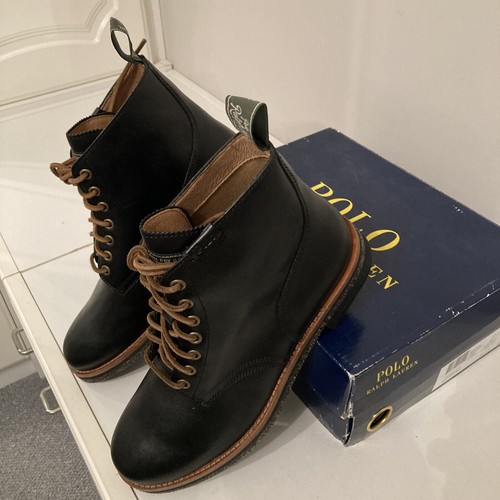 POLO DA UOMO RALPH LAUREN IN PELLE ARMY. NERO. UK 7. Nuovo con scatola CTRL £175 - Foto 11 di 12