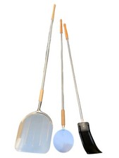 PALE PER PIZZA RETTANGOLARE IN ALLUMINIO 32X34 CM REMO TONDA PICCOLA 3 PZ