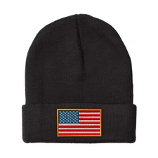Beanies for Men American Embroidery Winter Hats Women Acrylic Skull Cap 1 Size