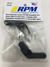 NEW! RPM REAR HUB CARRIERS FOR 4X4 SLASH / RUSTLER / STAMPEDE. PART# 80732