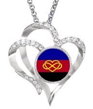 Infinity Heart Silver Colour Heart Necklace And Diamante Pendant + Gift Box