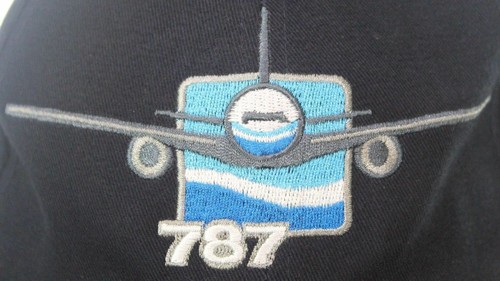 Boeing 787 Dreamliner Jet Airplane Baseball Hat Adult Buckle Strapback Cap Blue - Picture 4 of 9