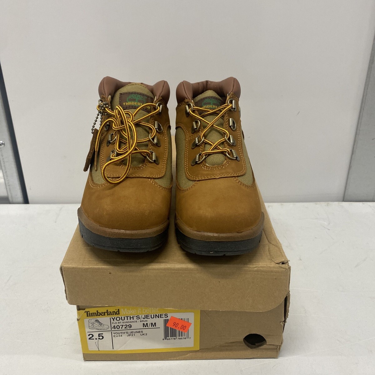 TIMBERLAND Field Boots Sun Dance Brown Wheat Nubuck Tan Size 2.5
