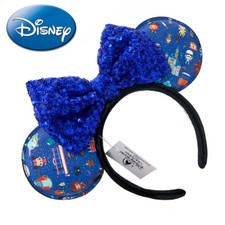 Party Ears Disney Parks Sequin Bow Chibi New Loungefly Blue Icons Headband