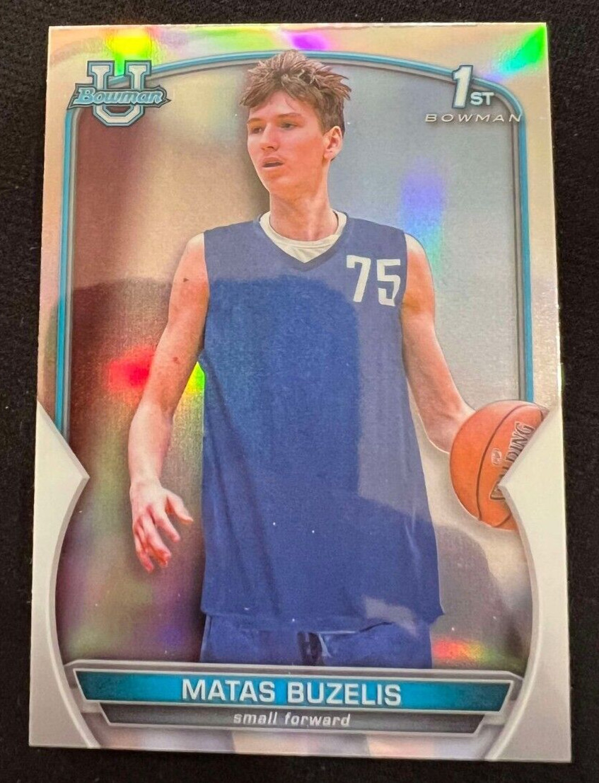 MATAS BUZELIS Chicago Bulls 2022-23 Bowman Chrome U Refractor #84 Rookie Card RC