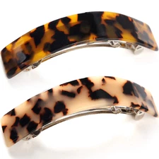 Eyegla Hair Barrettes for Women Large French Barrette Hair Clips Tortoise Shell