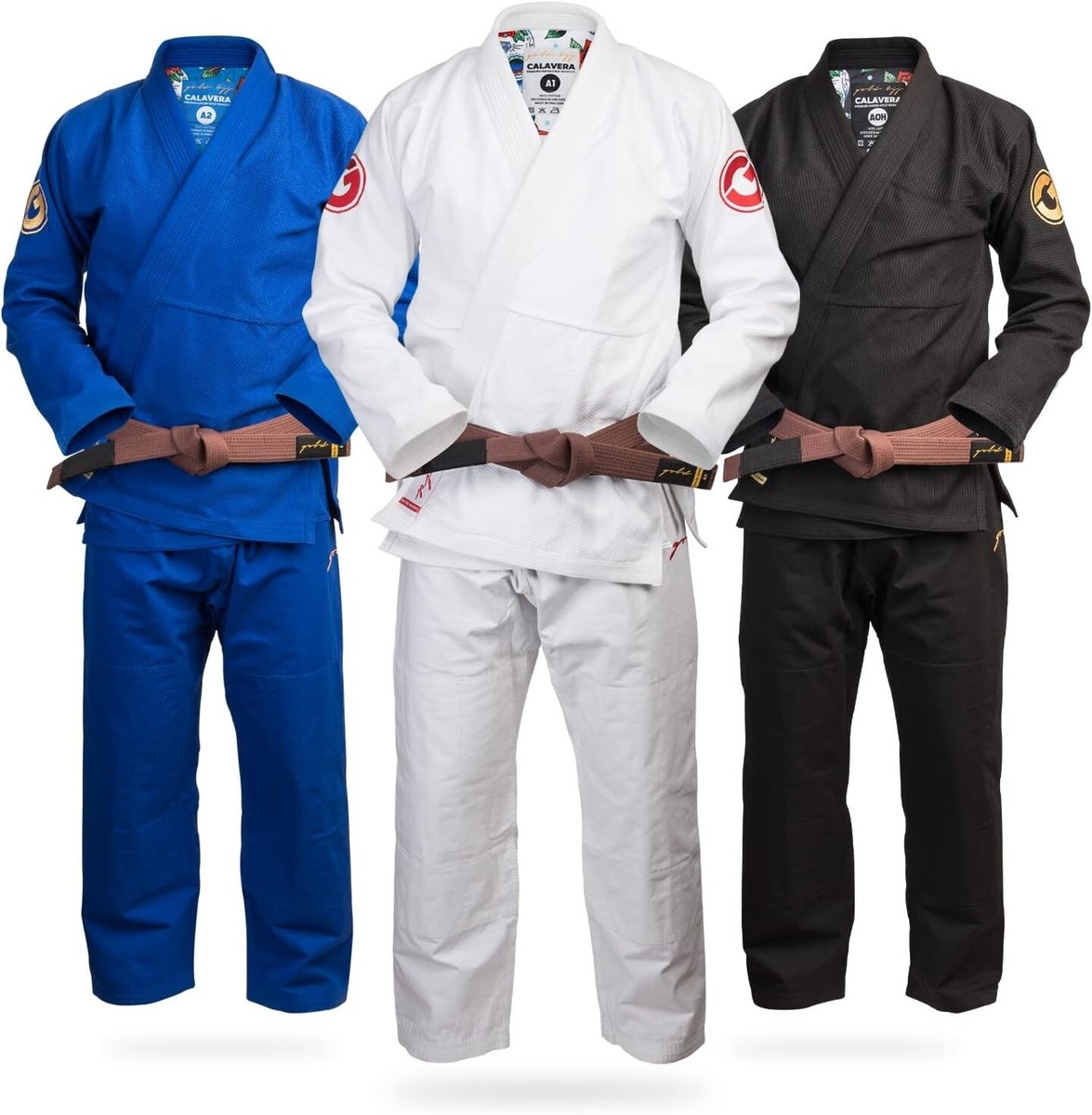 Gold BJJ Calavera Jiu Jitsu Gi - Ultra Strong Gold Weave Premium