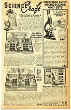 1941 small Print Ad of Science Craft Microscope Substage Illuminator Outfits