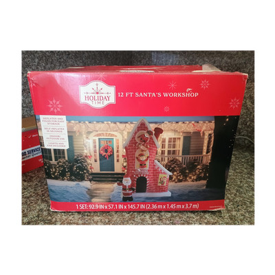 Holiday Time LED Inflatable Santa 12 FT Outdoor Indoor Christmas Décor