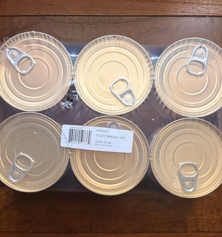 Instinct Original Pate Grain Free Real Duck Recipe Wet Canned Cat Food x6 Cans - Image 2 of 3