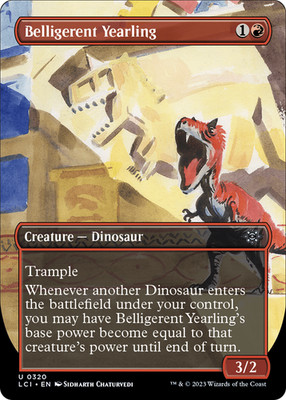 MTG - Belligerent Yearling - The Lost Caverns of Ixalan - NM - EN - Foil
