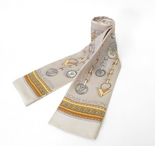 Autentica sciarpa di seta con fascia monogramma LOUIS VUITTON I#49303