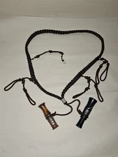 Lot of 2 Primos Classic wood duck & Power Owl game calls w/ 9 loop lanyard