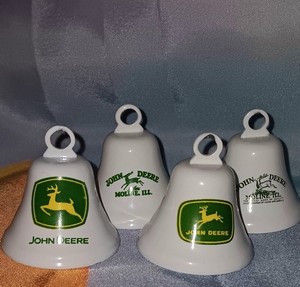 JOHN DEERE METAL BELLS W/ LOGO"S 4 DIFFERENT