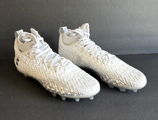 Under Armour Spotlight Clone 3026334-100 White Silver Football Cleats Size 10.5